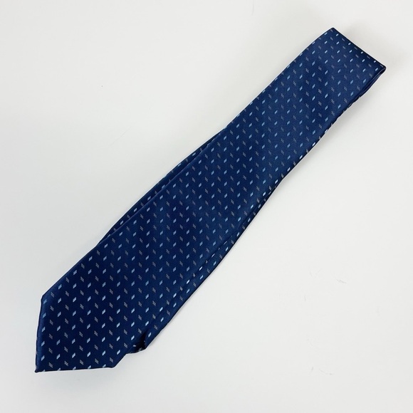 NEW Michael Kors Mens Tie Necktie Blue Patterned Made in China NWOT - Picture 1 of 7